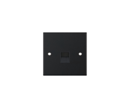One Gang Telephone Socket Unit(RG11) Black