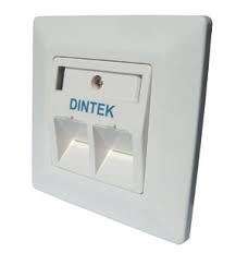 UK Face Plate 2 Port 45 Degree with Shutter