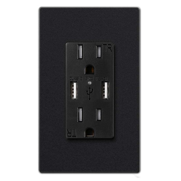 USB Socket unit Black -TIS
