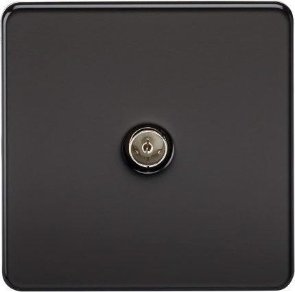 TV Socket Unit (male) Black -TIS