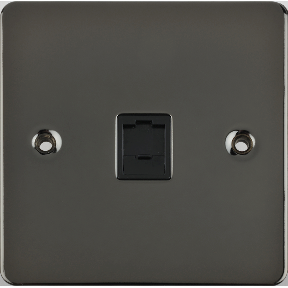 One gang computer socket unit(RG45) Black