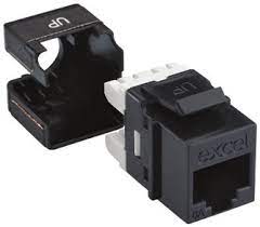 Excel/Category 6 (UTP) Unscreened Keystone Jack/Black