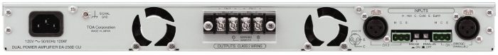 TOA/DA-250DH CE301 - DUAL POWER AMPLIFIER