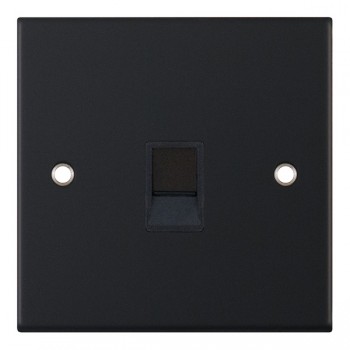 One gang computer socket unit(RG45) Black